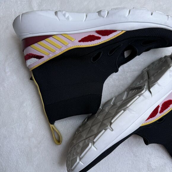 Valentino Garavani Rockstud Shoes Cut Out Sock Sneakers Colorful Artsy Size 35.5 - Picture 7 of 11